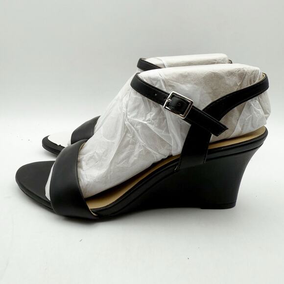 Naturalizer Womens Bristol Wedge Dress Sandals US 6 M EU 36 Black NIB - Picture 6 of 11